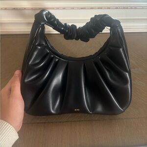 JW PEI Black Gathered Shoulder Bag
